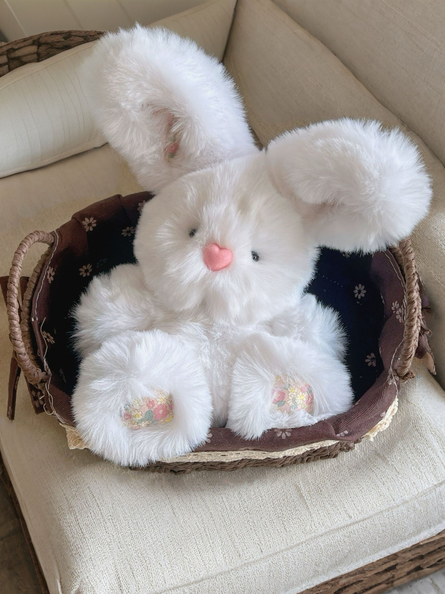 Handmade Easter Bunny Rabbit Plush – Perfect Springtime Gift Soft and Cuddly Decor for Easter Baskets Nursery Baby Showers, bunny Plush Doll
