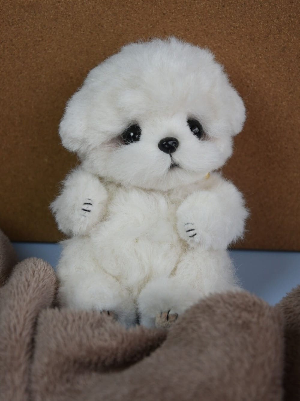 Realistic Handmade White Poodle Toy