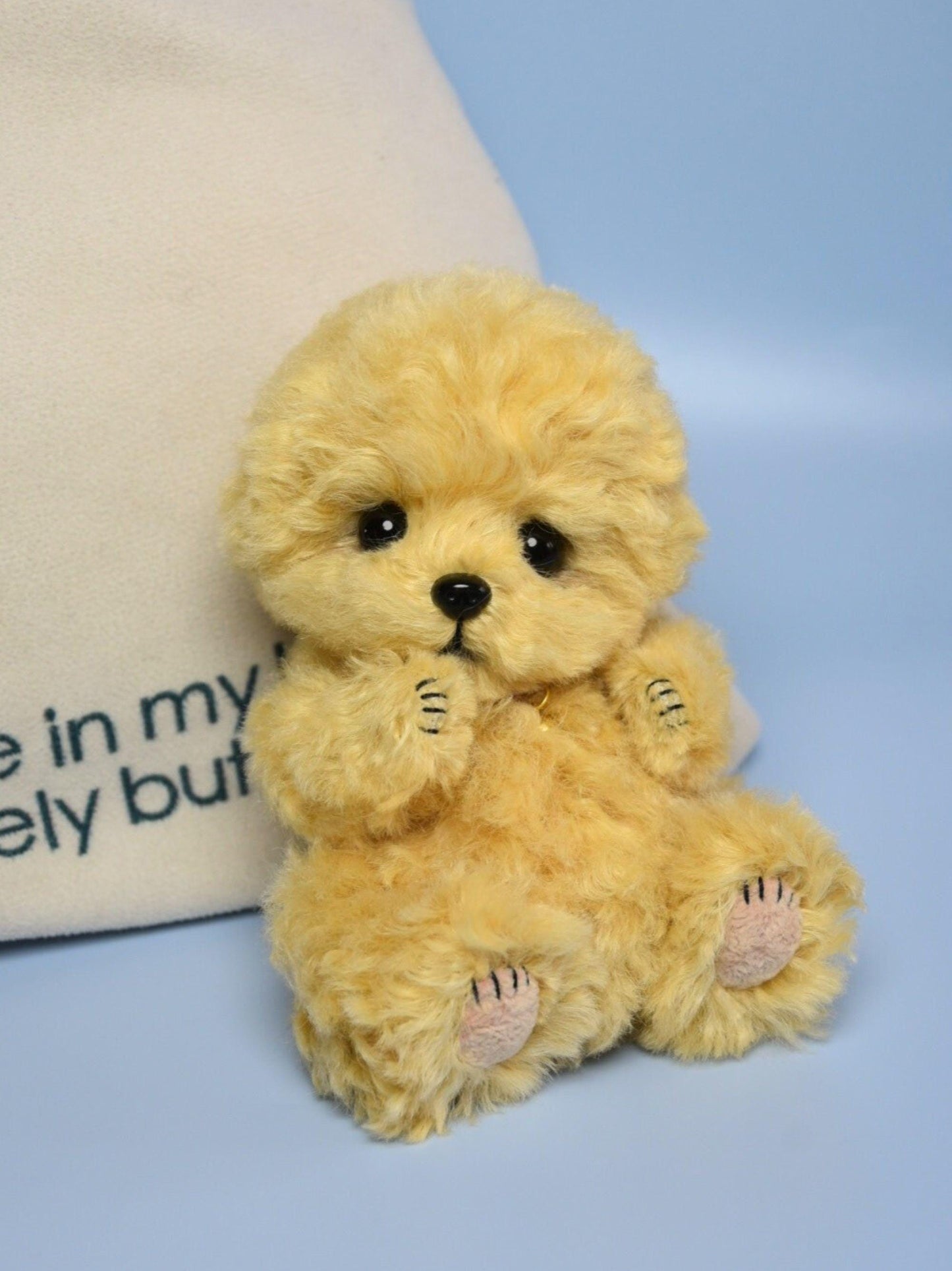 Honey Poodle-Custom Pet Plush-Artist Teddy Bear-Handmade Stuffed Poodle Doll-Realistic Plush Dog-Posable Collectible Doll-Cuddly Companion