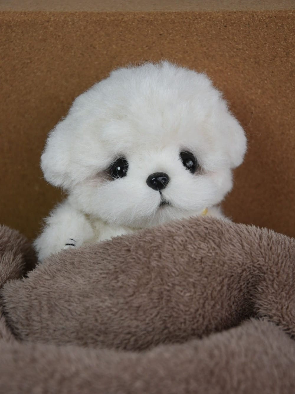 Realistic Handmade White Poodle Toy