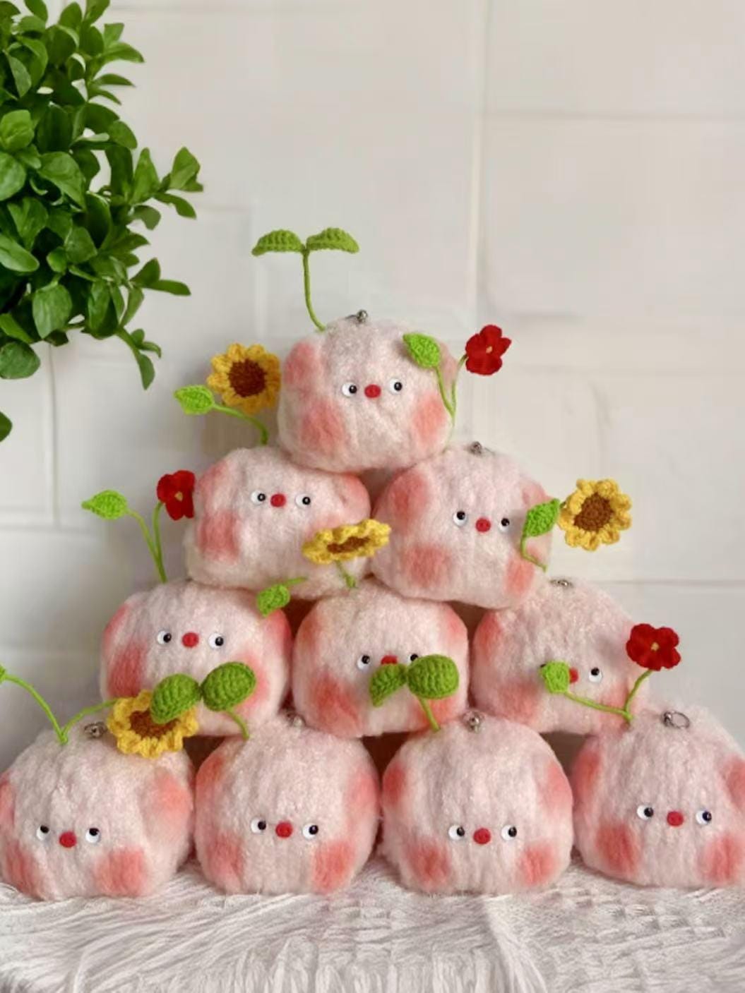 Piggy Family, crochet pig, Valentine’s pig,pocket size mini toy,cute soft plushies,baby stuff, tiny,keychain,bag charm, car decor, Christmas