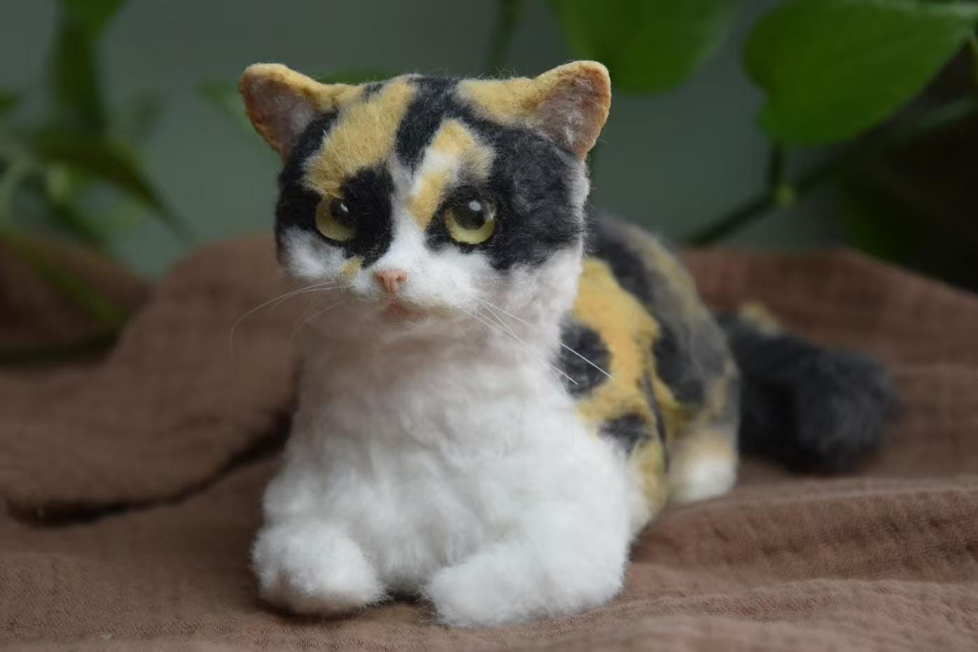 Réplica de gato de peluche personalizada, foto de mascota convertida en peluche personalizado, gato de casa de muñecas hecho a mano con limpiapipas, peluche personalizado para mascota conmemorativo - 3