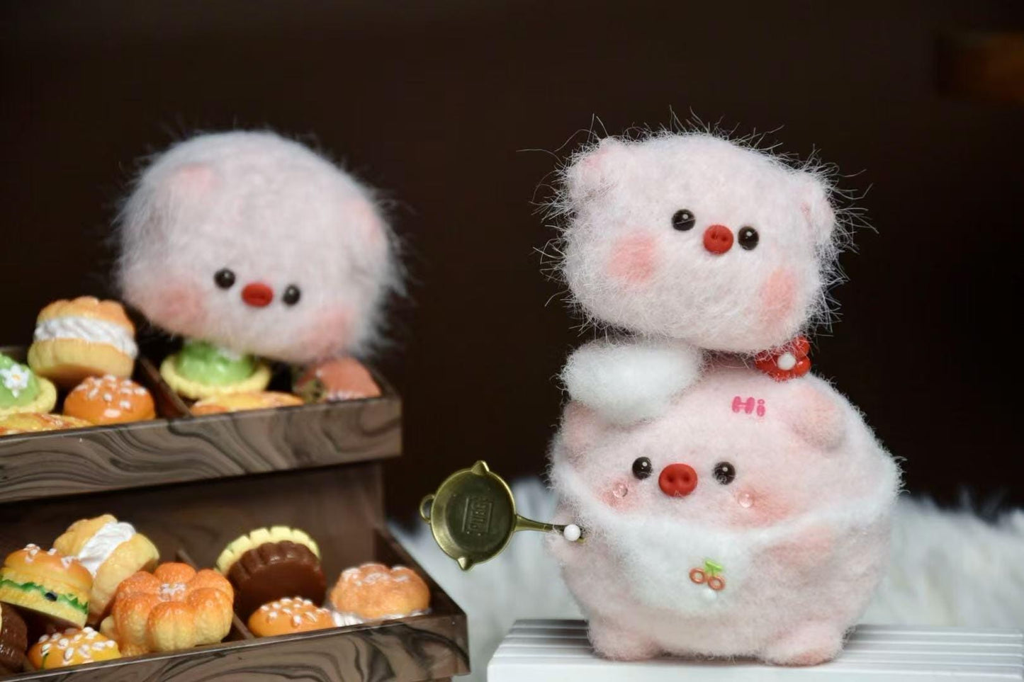 Piggy Family, crochet pig, Valentine’s pig,pocket size mini toy,cute soft plushies,baby stuff, tiny,keychain,bag charm, car decor, Christmas