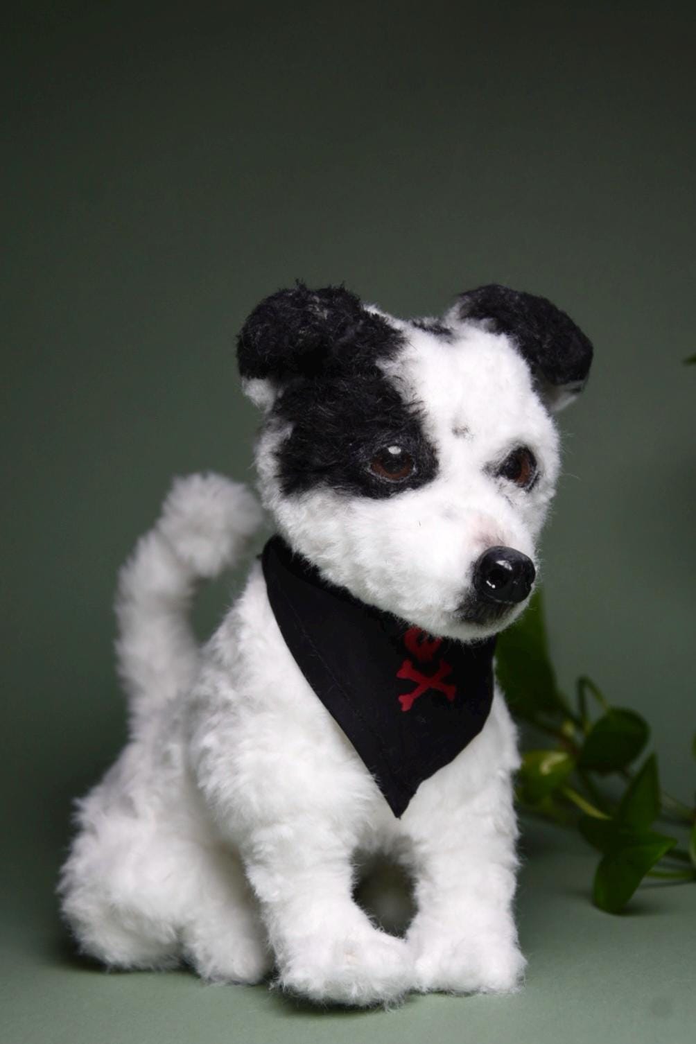Custom Pet Replica Dog Plush,Photo of pet into custom stuffed animal,Handmade Pipe Cleaner Dollhouse Dog,Personalized Pet Plush Pet Memorial-40