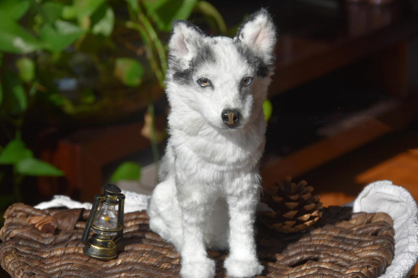 Custom Pet Replica Dog Plush,Photo of pet into custom stuffed animal,Handmade Pipe Cleaner Dollhouse Dog,Personalized Pet Plush Pet Memorial-9
