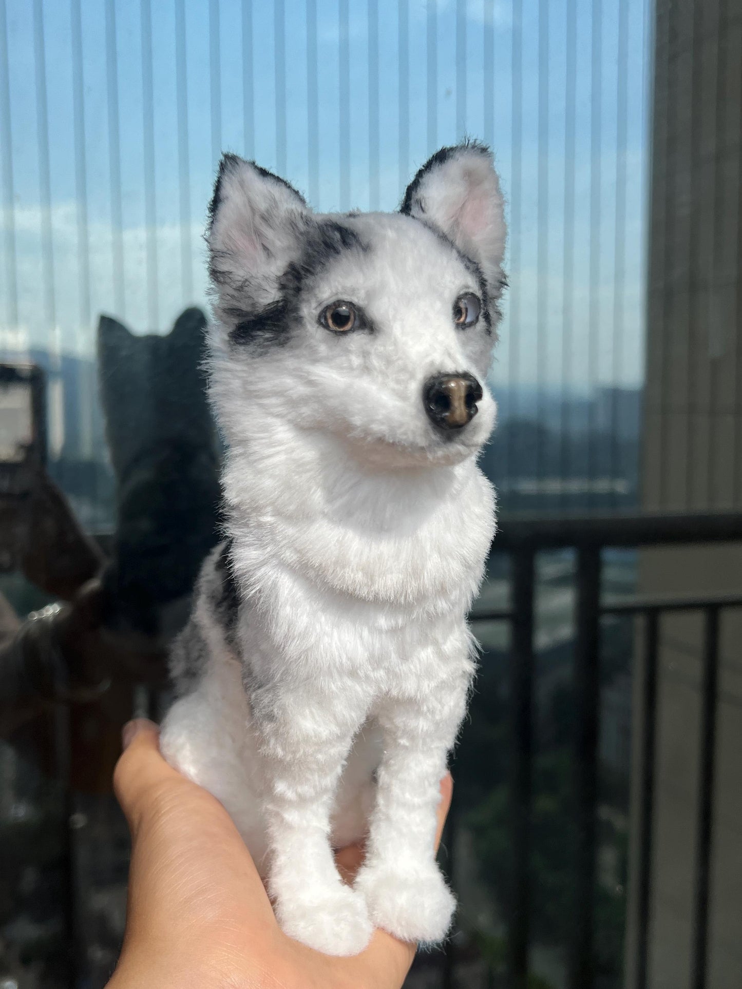 Custom Pet Replica Dog Plush,Photo of pet into custom stuffed animal,Handmade Pipe Cleaner Dollhouse Dog,Personalized Pet Plush Pet Memorial-9