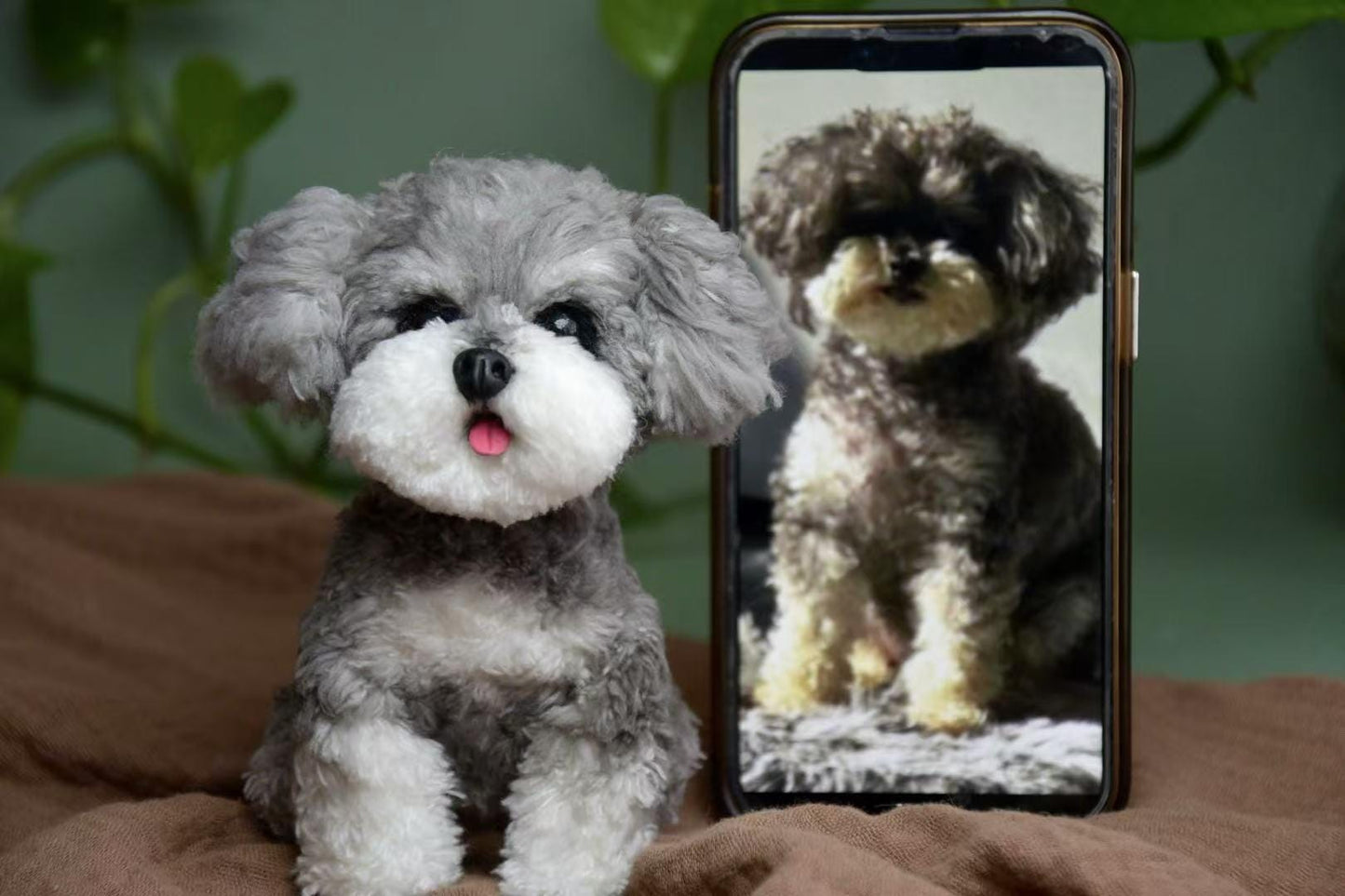 Custom Pet Replica Dog Plush,Photo of pet into custom stuffed animal,Handmade Pipe Cleaner Dollhouse Dog,Personalized Pet Plush Pet Memorial
