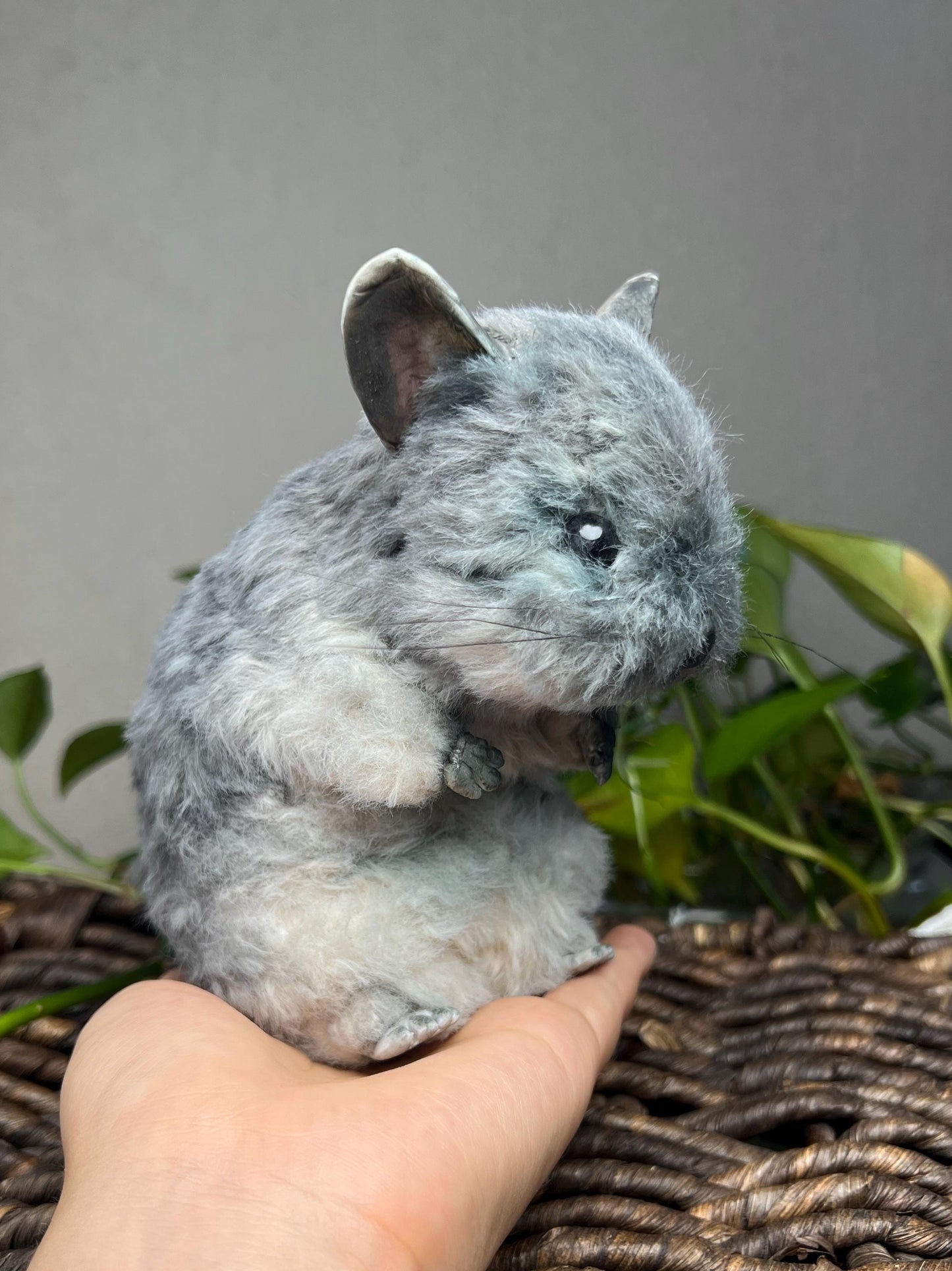 Custom Pet Replica, Chinchilla plush,Photo of pet into custom stuffed animal,Handmade Pipe Cleaner Dollhouse Dog,Personalized Pet Plush