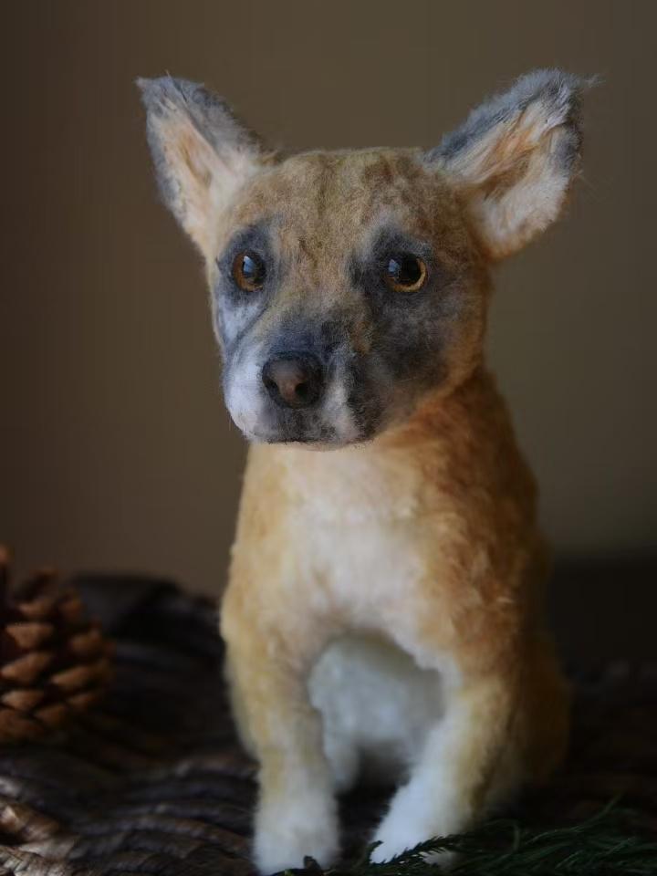 Custom Pet Replica Dog Plush,Photo of pet into custom stuffed animal,Handmade Pipe Cleaner Dollhouse Dog,Personalized Pet Plush Pet Memorial-8