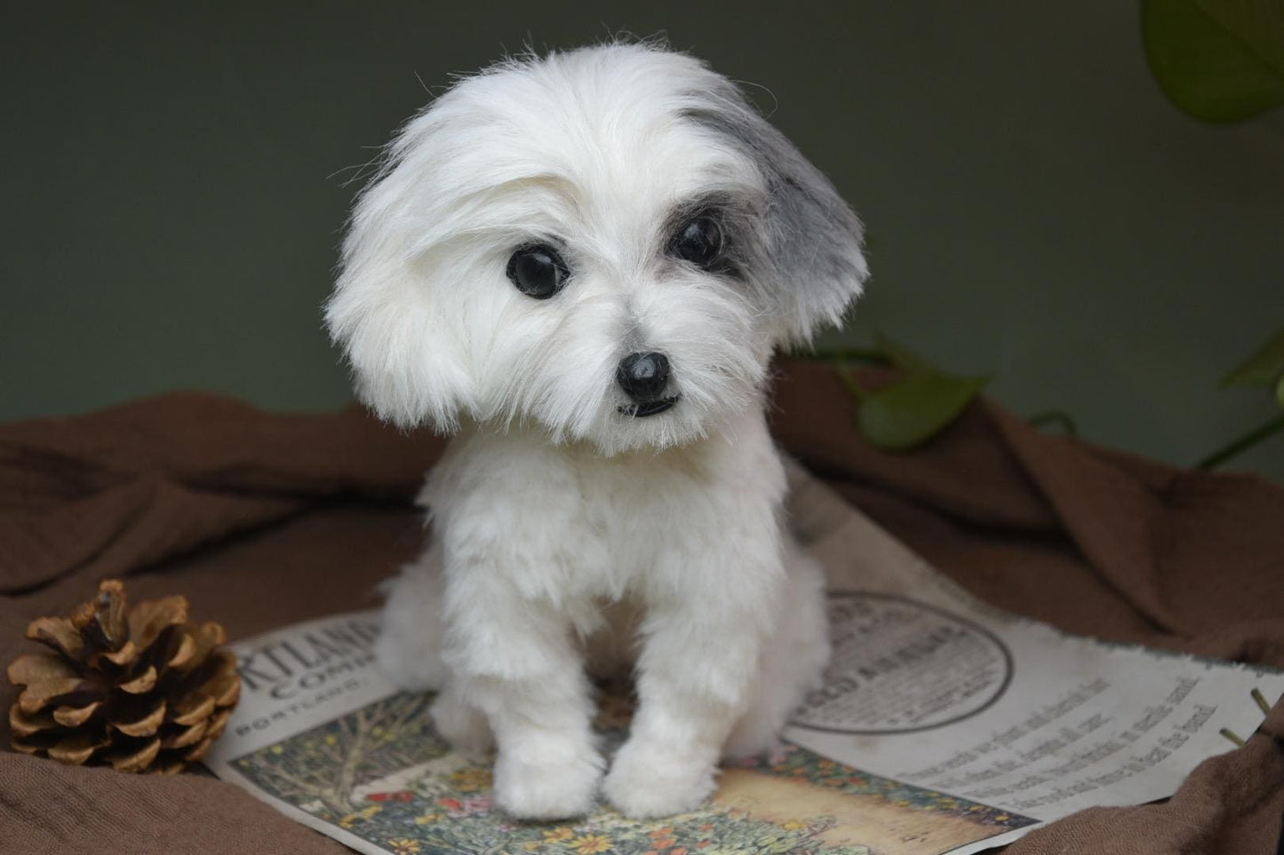 Custom Pet Replica Dog Plush,Photo of pet into custom stuffed animal,Handmade Pipe Cleaner Dollhouse Dog,Personalized Pet Plush Pet Memorial-7