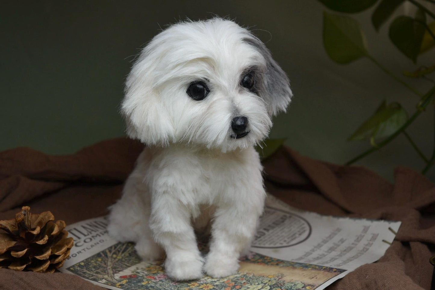 Custom Pet Replica Dog Plush,Photo of pet into custom stuffed animal,Handmade Pipe Cleaner Dollhouse Dog,Personalized Pet Plush Pet Memorial-7