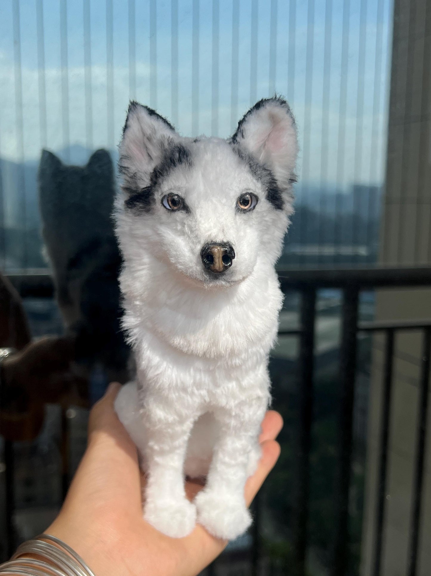 Custom Pet Replica Dog Plush,Photo of pet into custom stuffed animal,Handmade Pipe Cleaner Dollhouse Dog,Personalized Pet Plush Pet Memorial-9