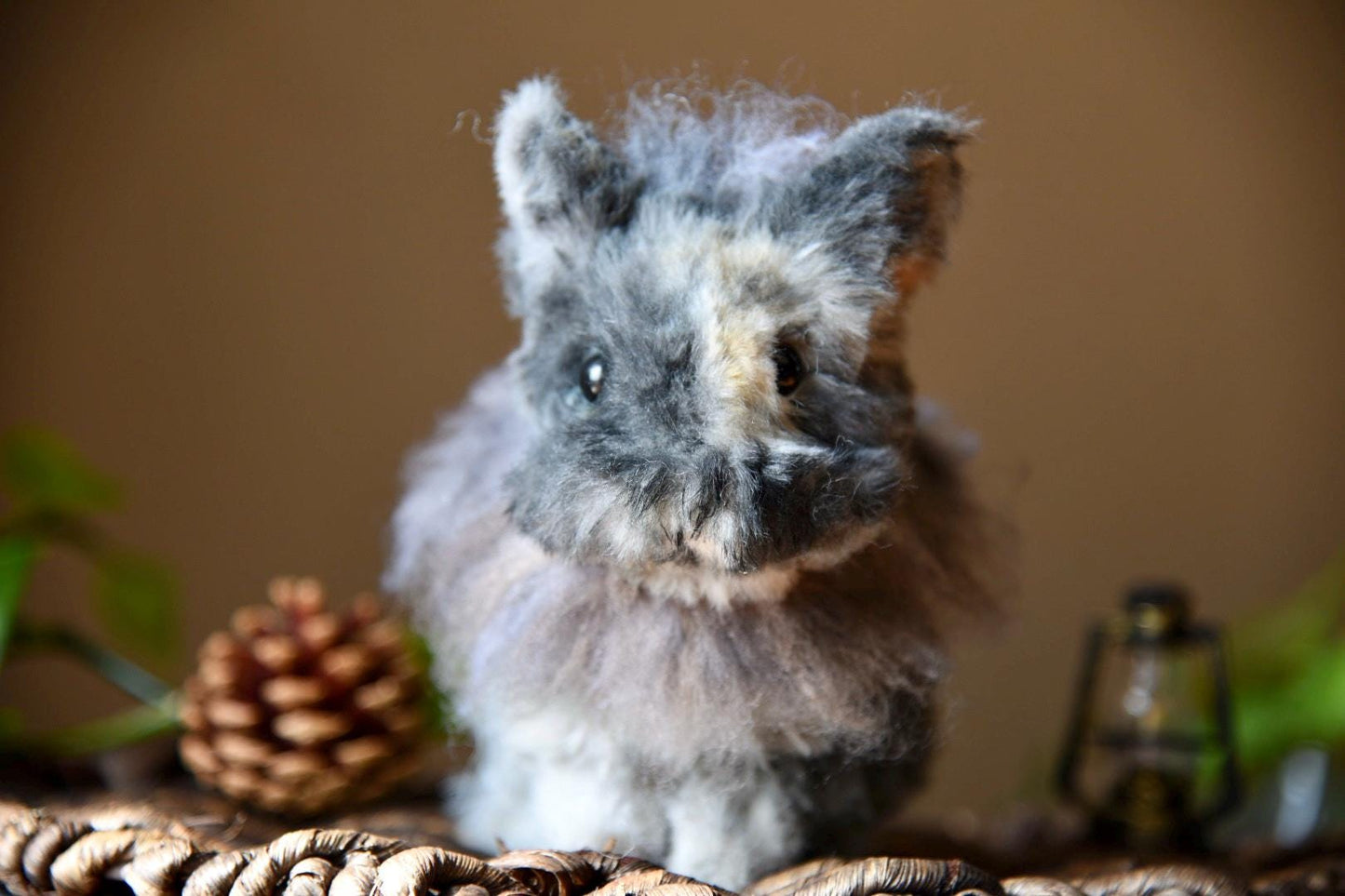 Custom Pet Replica, rabbit plush, Photo of pet into custom stuffed animal, Handmade Pipe Cleaner Dollhouse Dog , Personalized Pet Plush