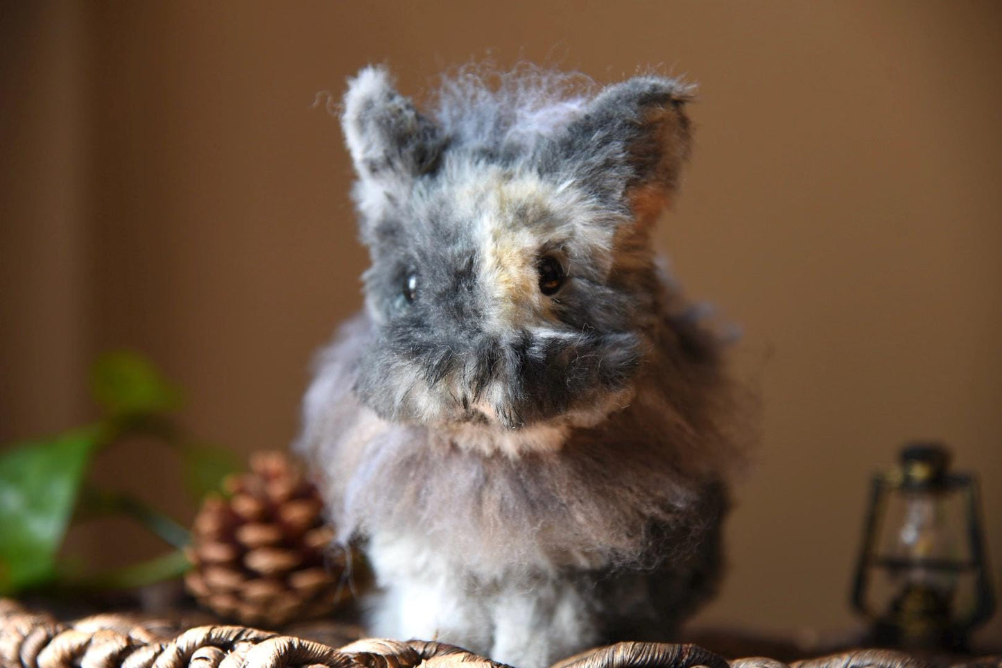Custom Pet Replica, rabbit plush, Photo of pet into custom stuffed animal, Handmade Pipe Cleaner Dollhouse Dog , Personalized Pet Plush