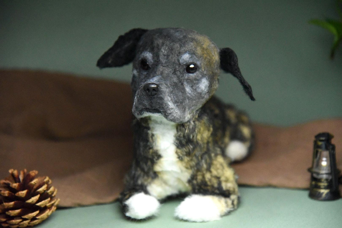 Custom Pet Replica Dog Plush,Photo of pet into custom stuffed animal,Handmade Pipe Cleaner Dollhouse Dog,Personalized Pet Plush Pet Memorial