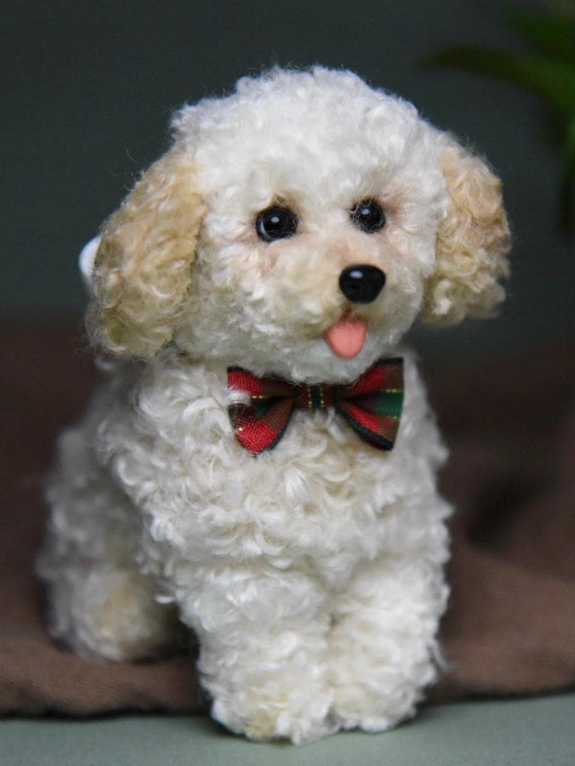Custom Pet Replica Dog Plush,Photo of pet into custom stuffed animal,Handmade Pipe Cleaner Dollhouse Dog,Personalized Pet Plush Pet Memorial