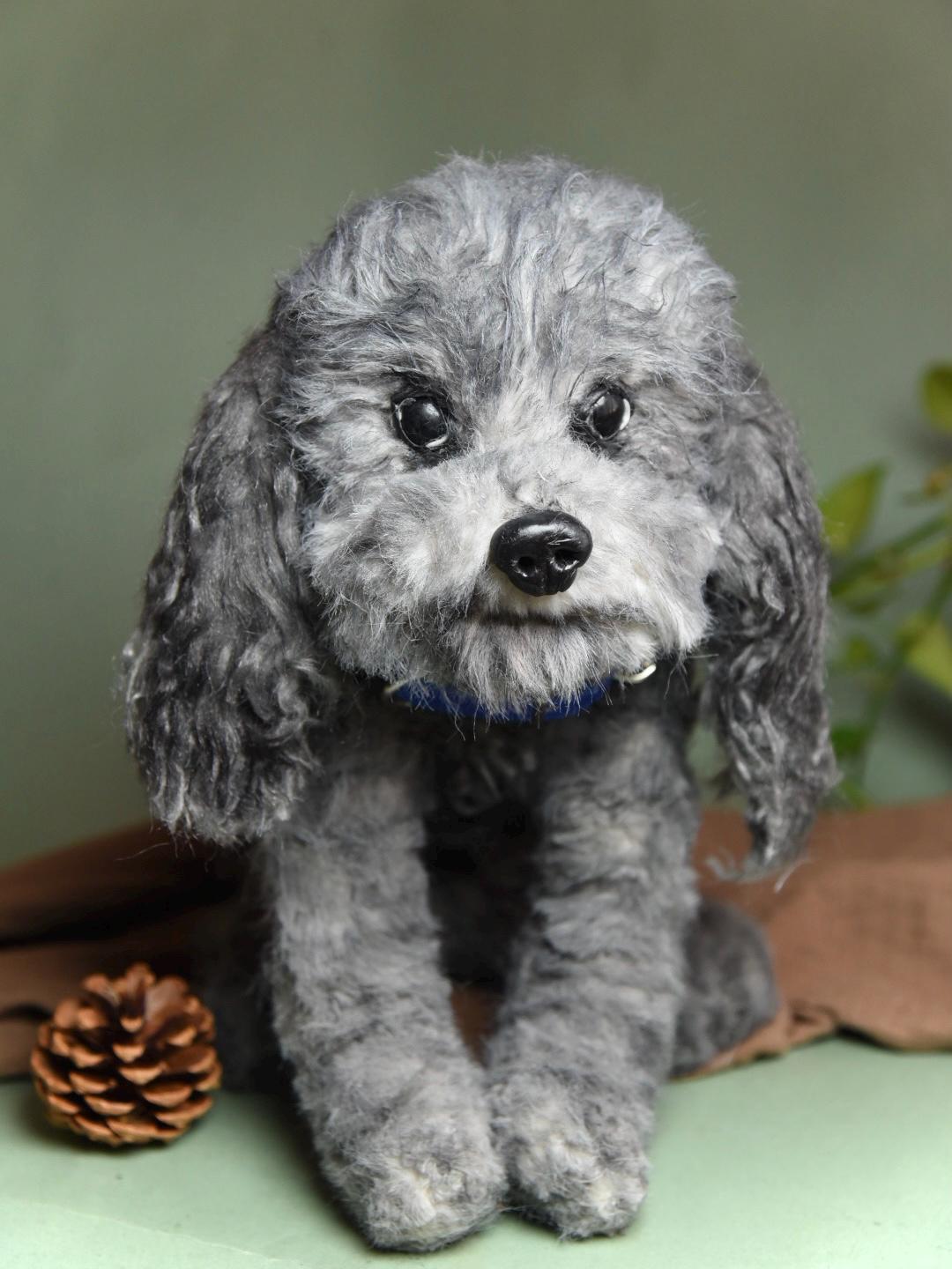 Custom Pet Replica Dog Plush,Photo of pet into custom stuffed animal,Handmade Pipe Cleaner Dollhouse Dog,Personalized Pet Plush Pet Memorial