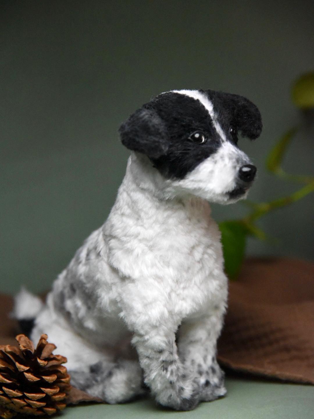 Custom Pet Replica Dog Plush,Photo of pet into custom stuffed animal,Handmade Pipe Cleaner Dollhouse Dog,Personalized Pet Plush Pet Memorial