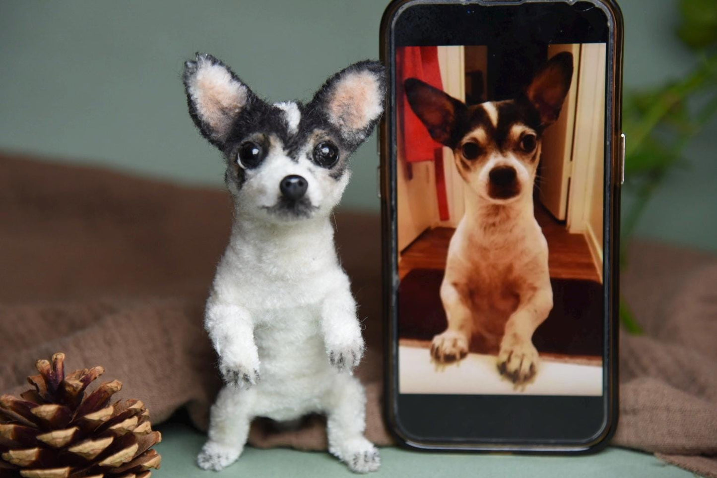 Custom Pet Replica Dog Plush, Photo of pet into custom stuffed animal, Handmade Pipe Cleaner Dollhouse Dog, Personalized Pet Plush Pet Memorial