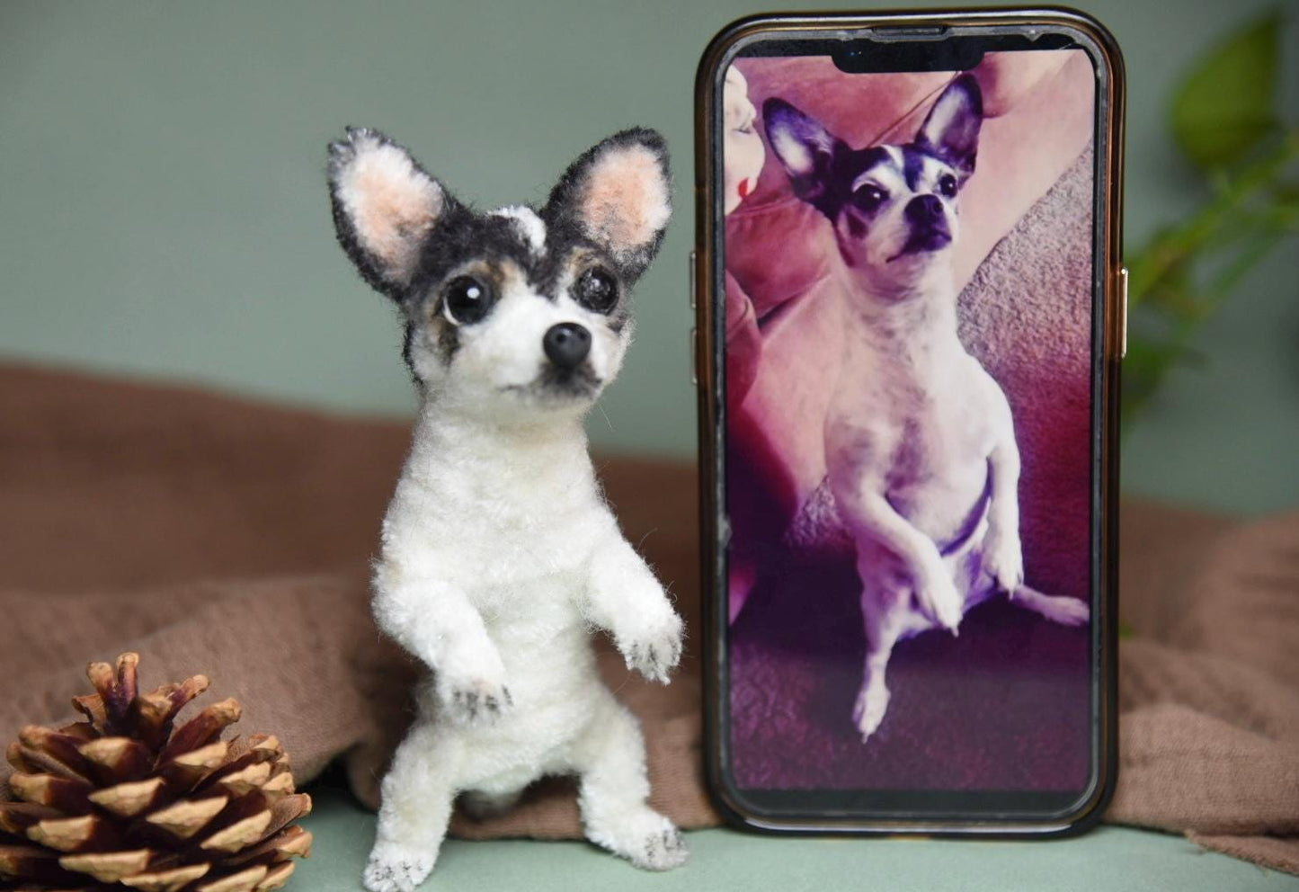 Custom Pet Replica Dog Plush, Photo of pet into custom stuffed animal, Handmade Pipe Cleaner Dollhouse Dog, Personalized Pet Plush Pet Memorial