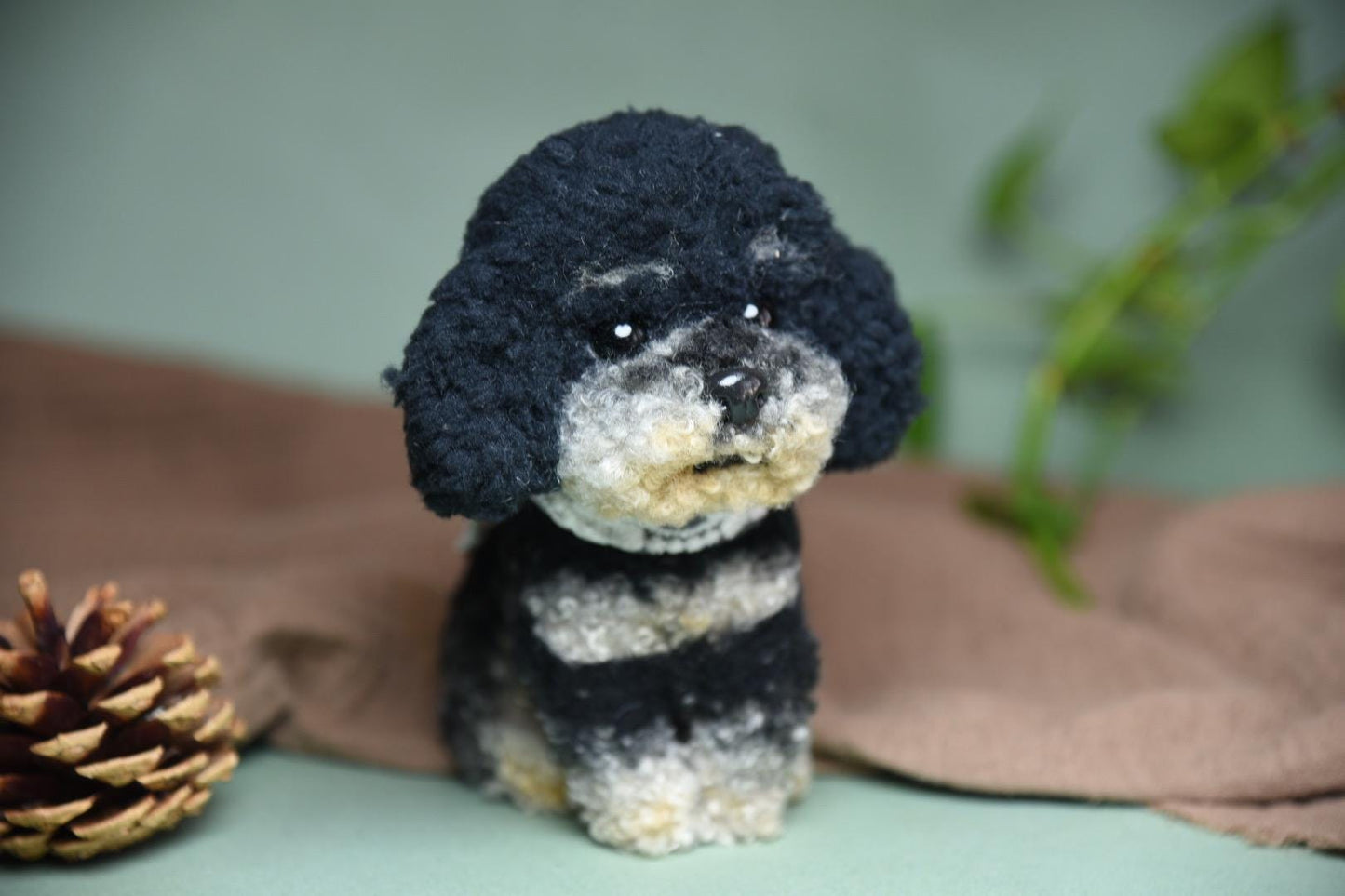 Custom Pet Replica Dog Plush, Photo of pet into custom stuffed animal, Handmade Pipe Cleaner Dollhouse Dog, Personalized Pet Plush Pet Memorial