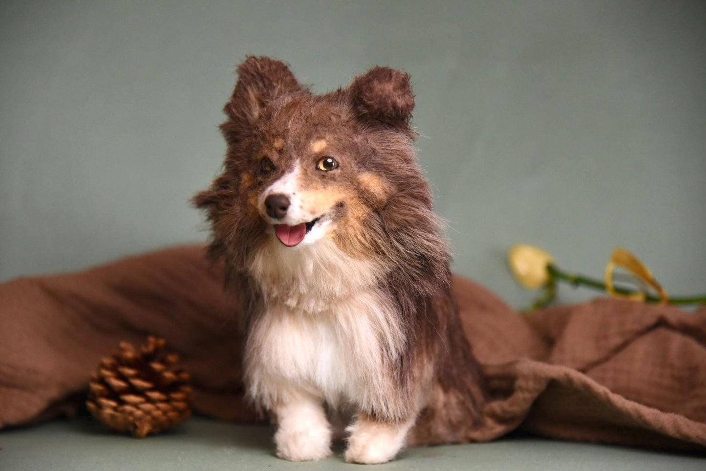 Custom Pet Replica Dog Plush,Photo of pet into custom stuffed animal,Handmade Pipe Cleaner Dollhouse Dog,Personalized Pet Plush Pet Memorial