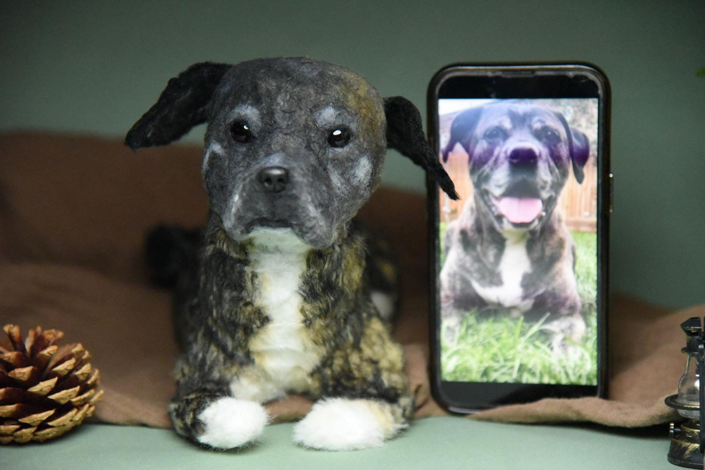 Custom Pet Replica Dog Plush,Photo of pet into custom stuffed animal,Handmade Pipe Cleaner Dollhouse Dog,Personalized Pet Plush Pet Memorial