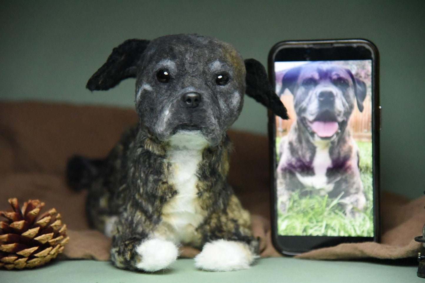 Custom Pet Replica Dog Plush,Photo of pet into custom stuffed animal,Handmade Pipe Cleaner Dollhouse Dog,Personalized Pet Plush Pet Memorial