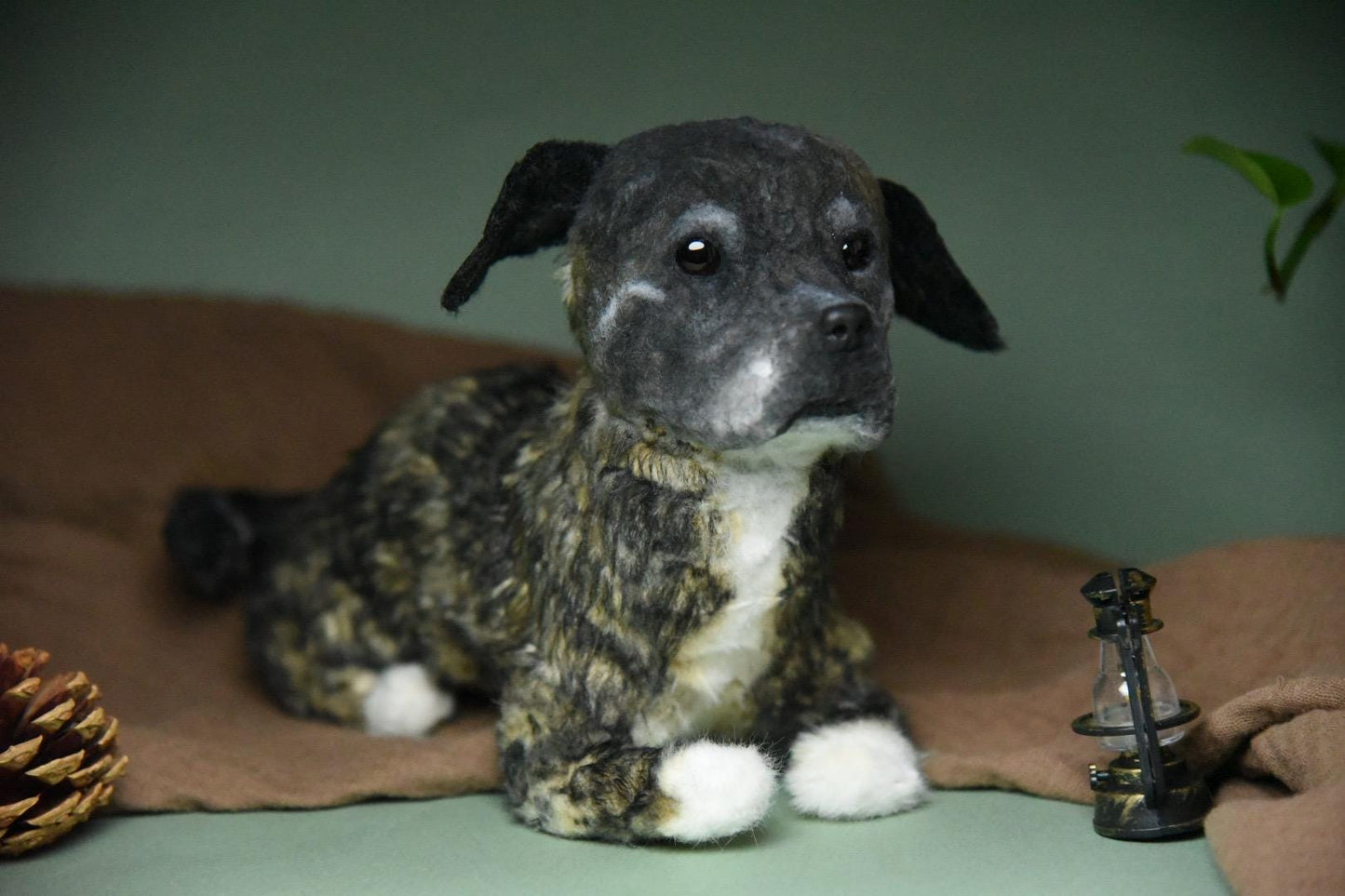 Custom Pet Replica Dog Plush,Photo of pet into custom stuffed animal,Handmade Pipe Cleaner Dollhouse Dog,Personalized Pet Plush Pet Memorial