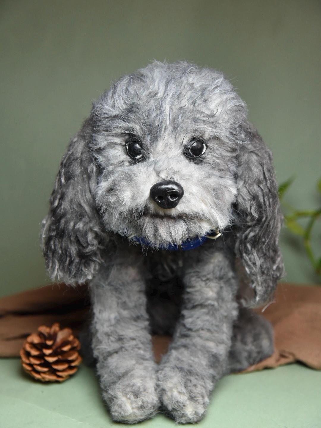 Custom Pet Replica Dog Plush,Photo of pet into custom stuffed animal,Handmade Pipe Cleaner Dollhouse Dog,Personalized Pet Plush Pet Memorial