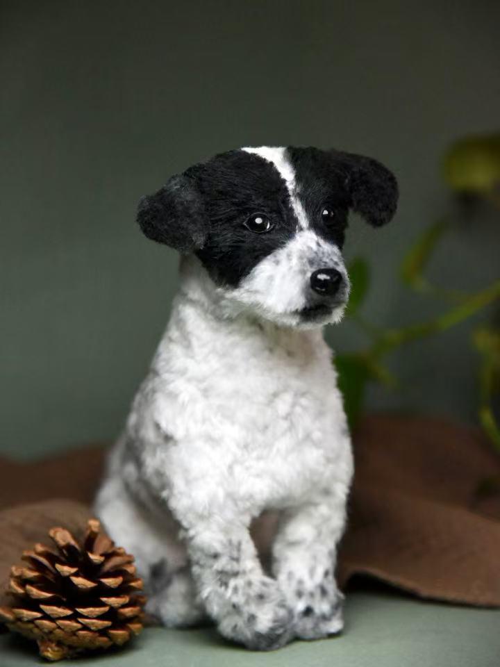 Custom Pet Replica Dog Plush,Photo of pet into custom stuffed animal,Handmade Pipe Cleaner Dollhouse Dog,Personalized Pet Plush Pet Memorial