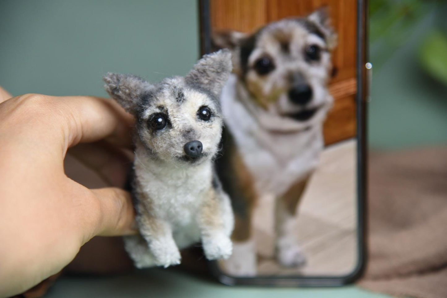 Custom Pet Replica Dog Plush, Photo of pet into custom stuffed animal, Handmade Pipe Cleaner Dollhouse Dog, Personalized Pet Plush Pet Memorial