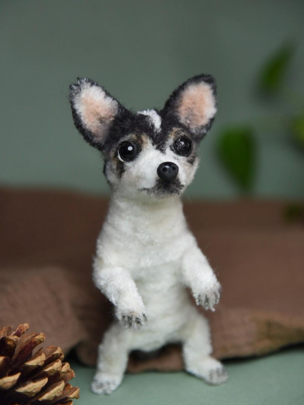 Custom Pet Replica Dog Plush, Photo of pet into custom stuffed animal, Handmade Pipe Cleaner Dollhouse Dog, Personalized Pet Plush Pet Memorial