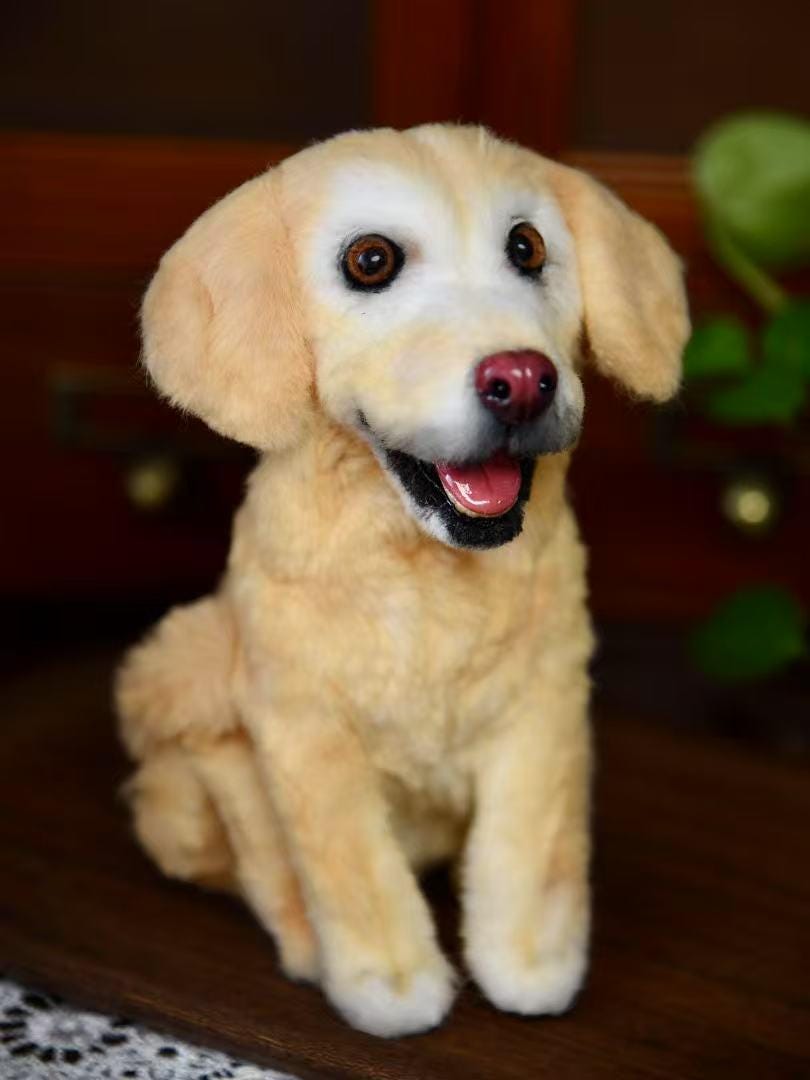 Custom Pet Replica, Labrador, Photo of pet into custom stuffed animal, Handmade Pipe Cleaner Dog, Personalized Pet Plush, pet Memorial