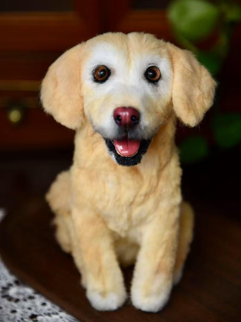 Custom Pet Replica, Labrador, Photo of pet into custom stuffed animal, Handmade Pipe Cleaner Dog, Personalized Pet Plush, pet Memorial