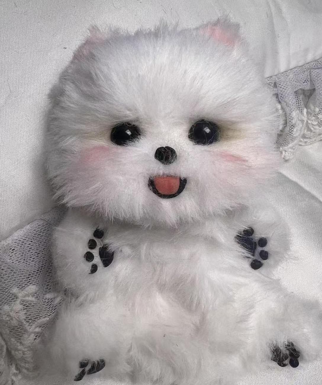 Pomeranian Plush Toy,chihuahua, Yorkshire Terrier Toy,Emotional Support, Dog Miniature, Dog Keychain,Realistic Pet Plush