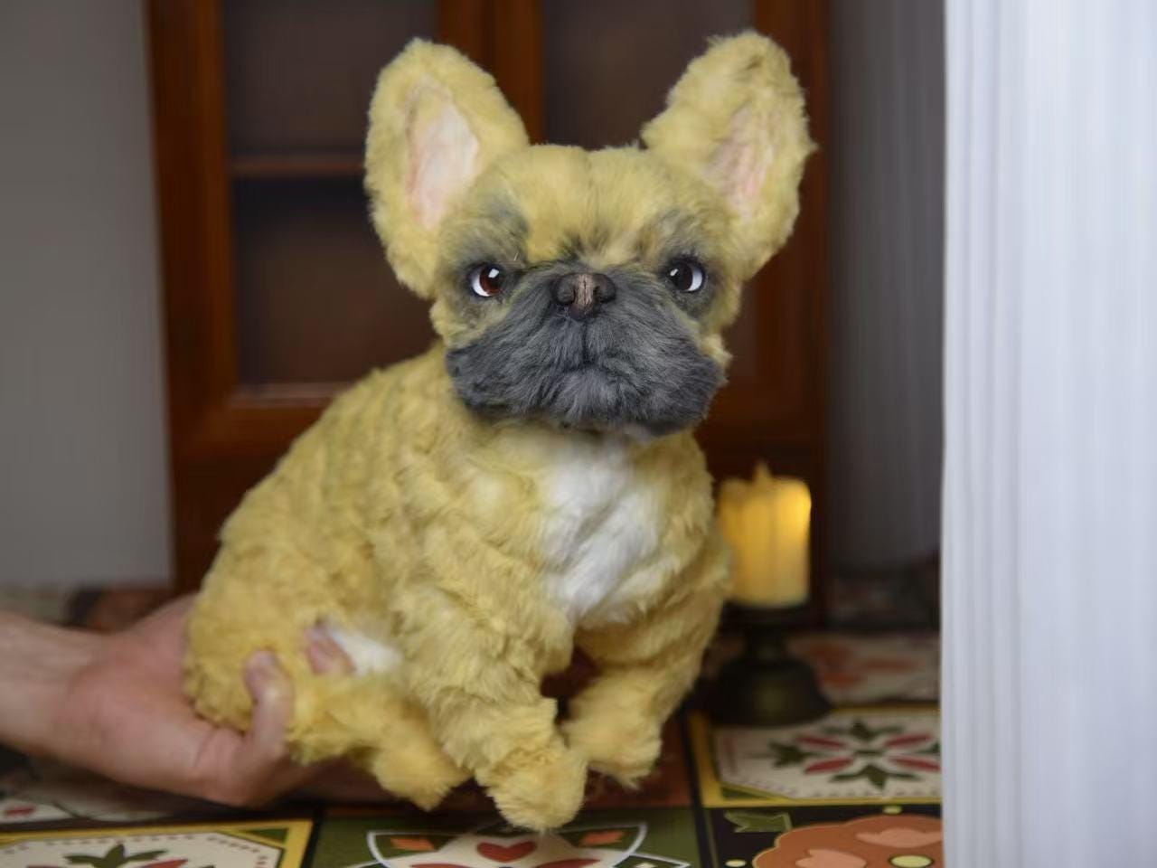 Réplica de perro de peluche personalizada, foto de mascota convertida en peluche personalizado, perro de casa de muñecas hecho a mano con limpiapipas, peluche personalizado para mascota conmemorativo - 12