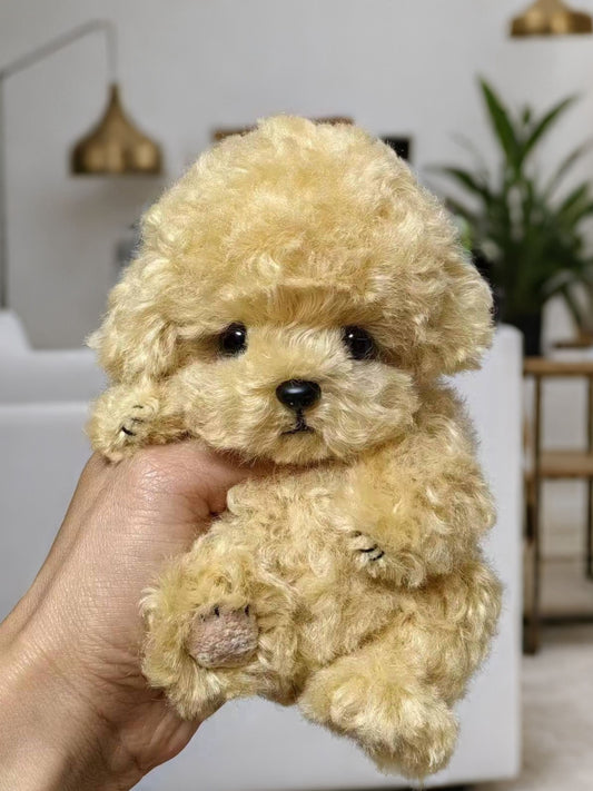 Personaliza tu propio caniche de peluche, hecho a mano, realista, coleccionable y articulado. Diversión para todas las edades (2 años)