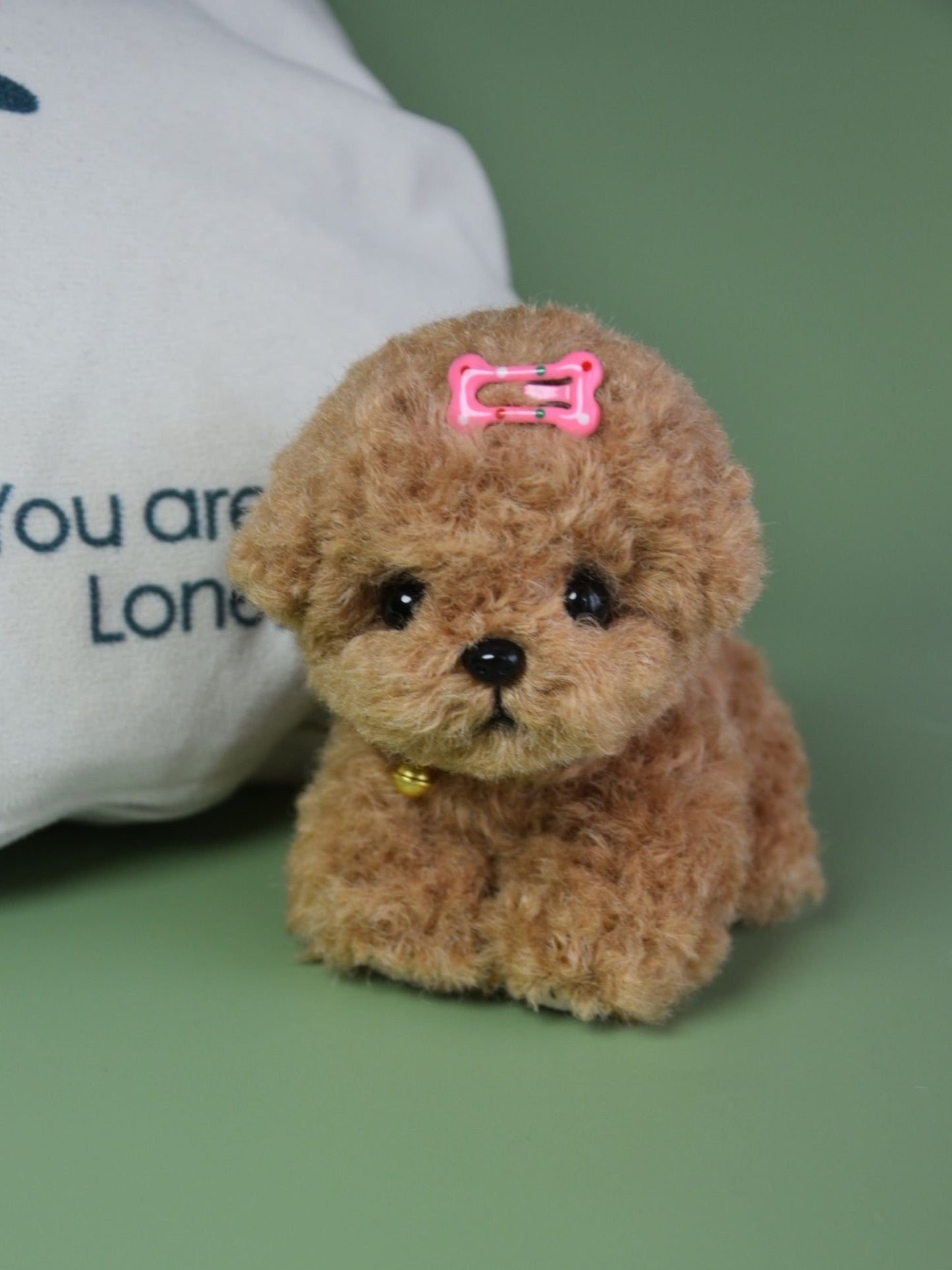 Chocolate Brownie Poodle Toy,Custom Pet Plush, Handmade Stuffed Poodle Doll, Realistic Plush Dog, Posable Collectible Doll Fun for All Ages