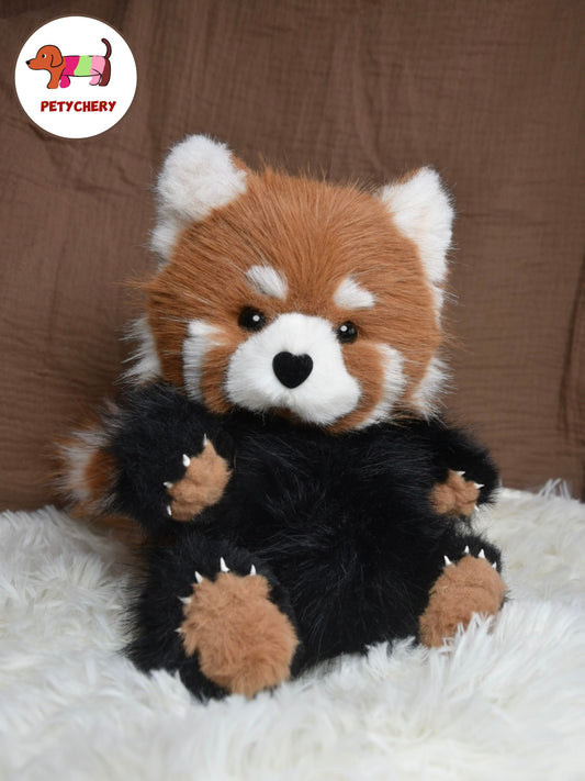 Realistic Stuffed Red Panda Toy, OOAK Handmade Weighted Plush Collectible Teddy Bear, Emotional Support,Cuddly Companion, Christmas Gifts