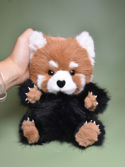 Realistic Stuffed Red Panda Toy, OOAK Handmade Weighted Plush Collectible Teddy Bear, Emotional Support,Cuddly Companion, Christmas Gifts