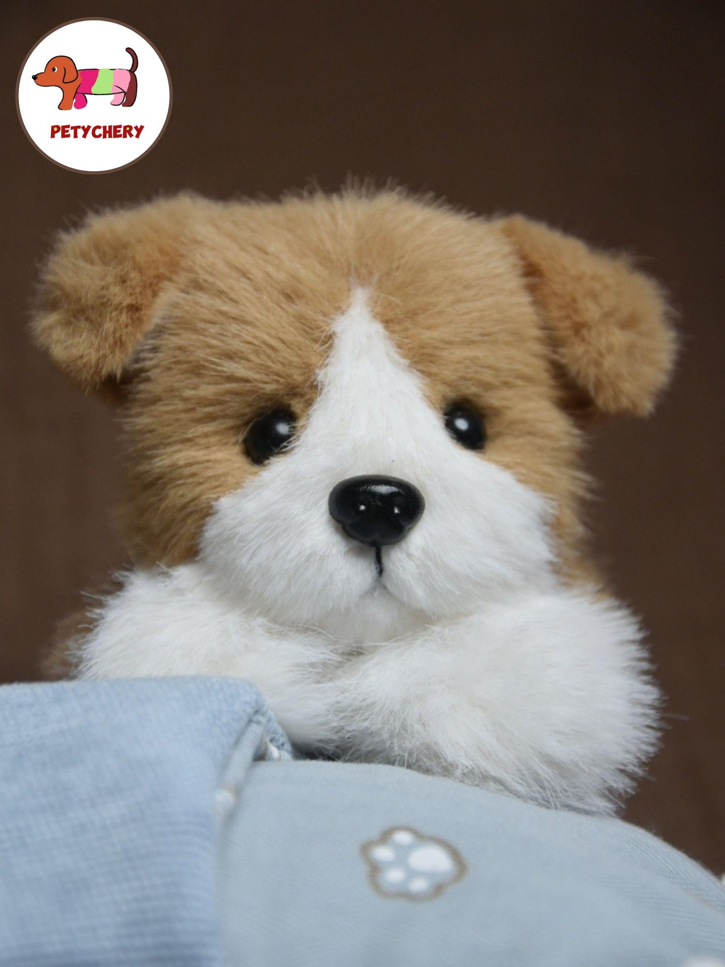 A Lying Down Corgi,Custom Your Own Corgi Toy, Handmade Stuffed Corgi Doll, Realistic Plush Dog, Posable Collectible Doll Fun for All Ages