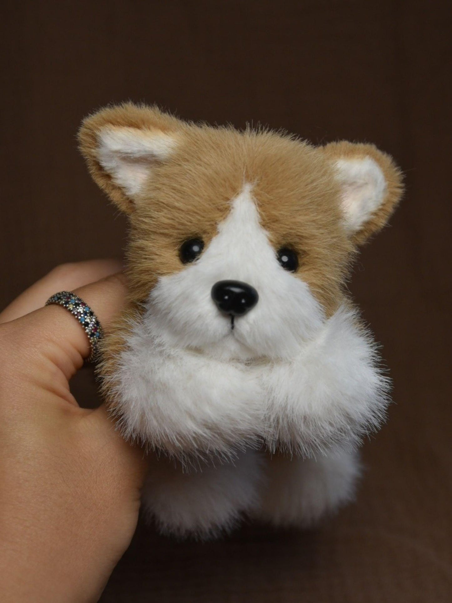 A Lying Down Corgi,Custom Your Own Corgi Toy, Handmade Stuffed Corgi Doll, Realistic Plush Dog, Posable Collectible Doll Fun for All Ages