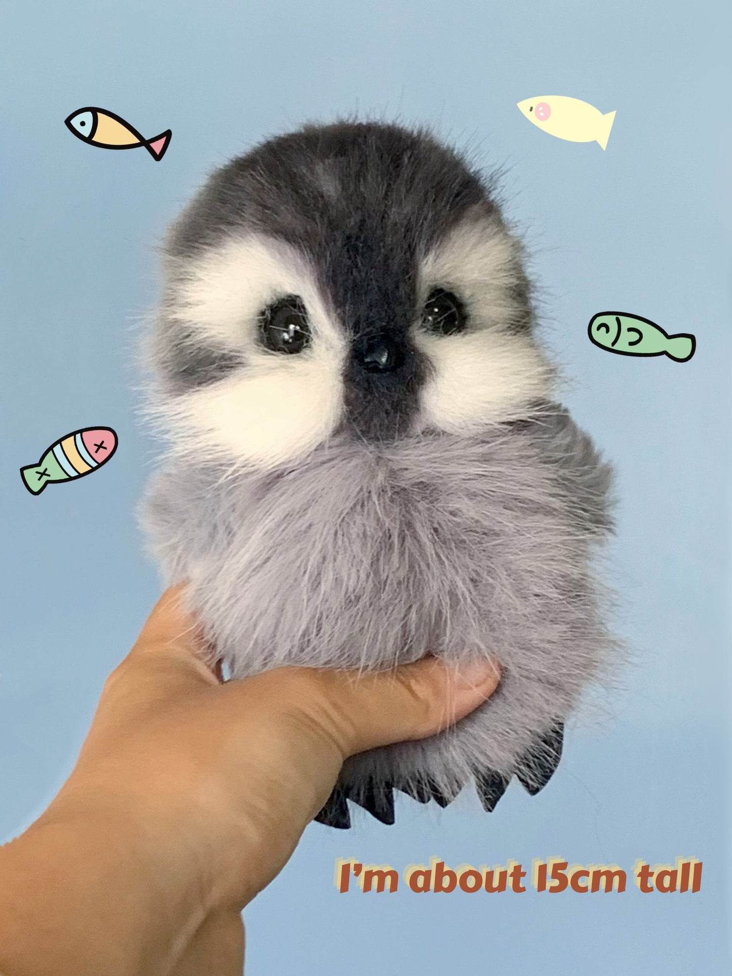 DIY Penguin Plush Kit with Video Tutorial,Stuffed Animal All-In-One Sewing Kit,Easy-to-Follow,Doll Making Pattern Material Kit Sewing Gift