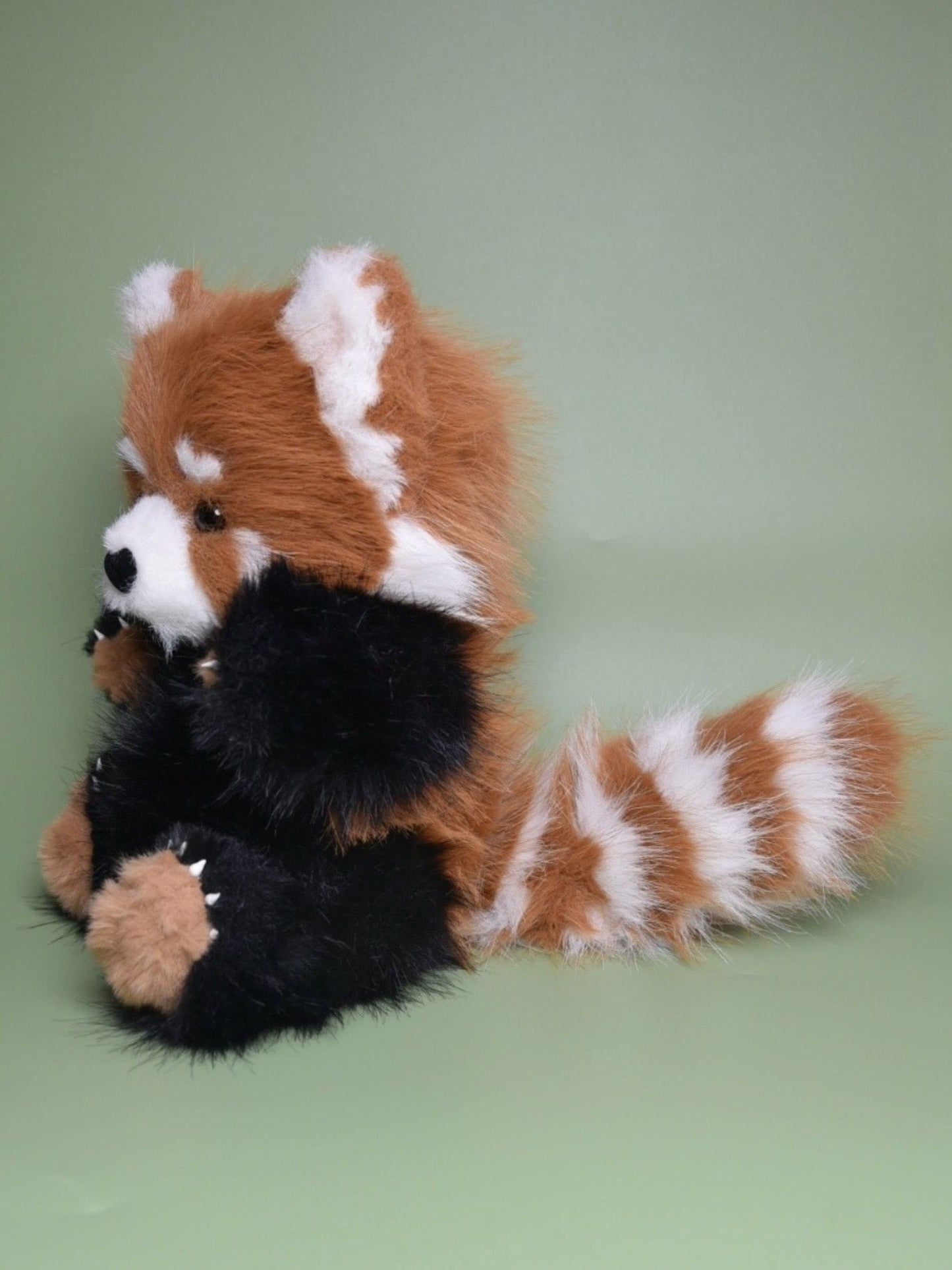 Realistic Stuffed Red Panda Toy, OOAK Handmade Weighted Plush Collectible Teddy Bear, Emotional Support,Cuddly Companion, Christmas Gifts