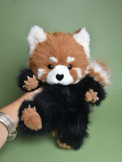 Realistic Stuffed Red Panda Toy, OOAK Handmade Weighted Plush Collectible Teddy Bear, Emotional Support,Cuddly Companion, Christmas Gifts
