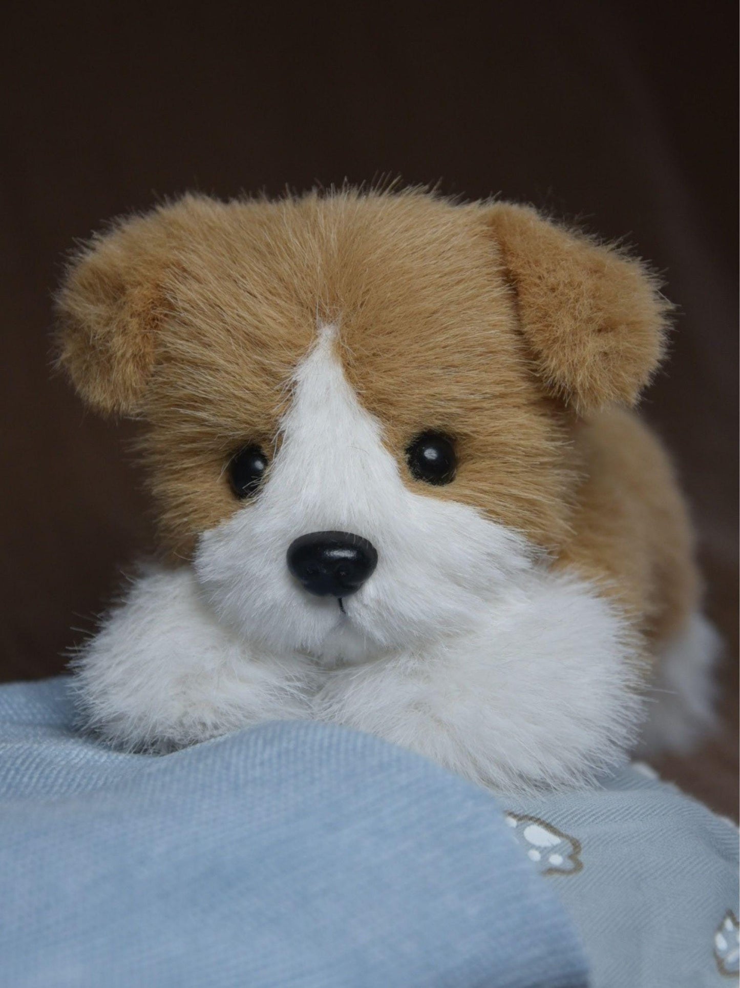 A Lying Down Corgi,Custom Your Own Corgi Toy, Handmade Stuffed Corgi Doll, Realistic Plush Dog, Posable Collectible Doll Fun for All Ages