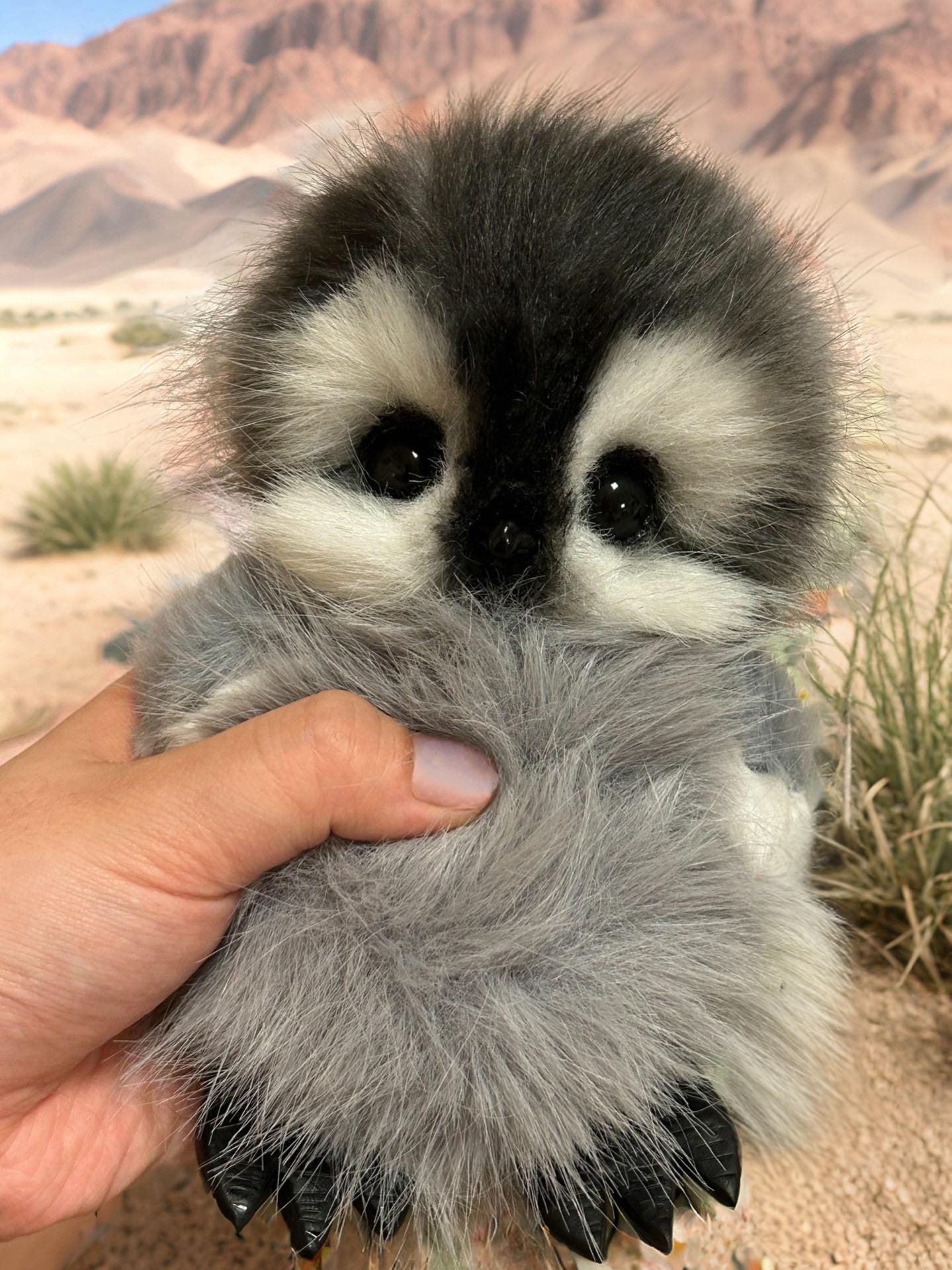 Pingüinos perdidos en el desierto, muñeco de pingüino de peluche hecho a mano, color personalizado, muñeco articulado coleccionable, peluches realistas, regalos de Navidad.