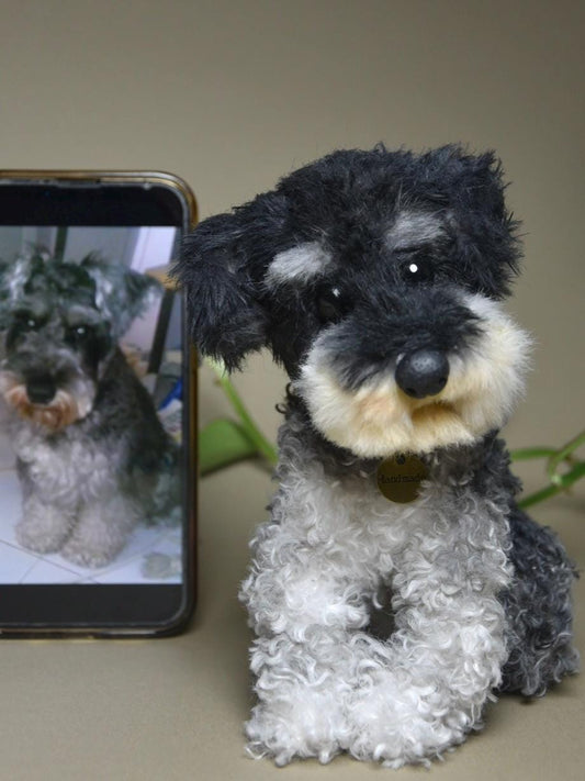 Custom Pet Replica Dog Plush,Photo of pet into custom stuffed animal,Handmade Pipe Cleaner Dollhouse Dog,Personalized Pet Plush Pet Memorial-30
