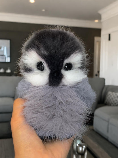 Pingüinos perdidos en el desierto, muñeco de pingüino de peluche hecho a mano, color personalizado, muñeco articulado coleccionable, peluches realistas, regalos de Navidad.